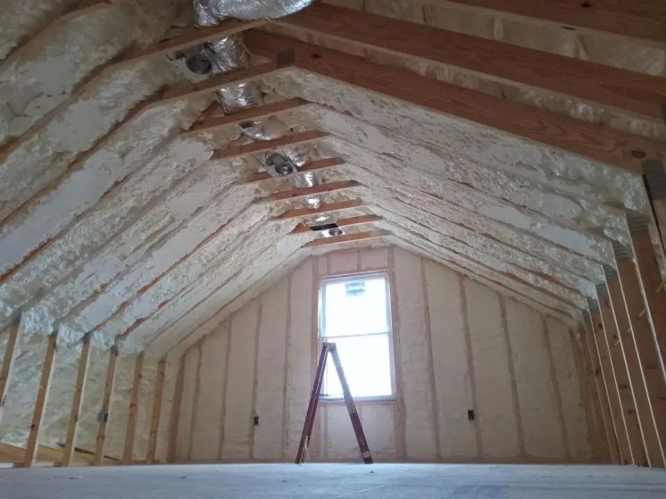 Spray foam roofing application for Crawl Space Insulation project in Sheldon